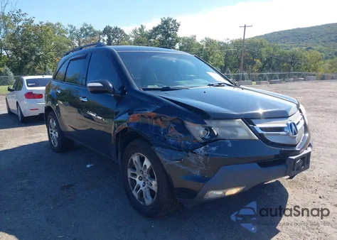 2007 Acura Mdx Technology Package z USA, uszkodzony, nr VIN 2HNYD28347H519974